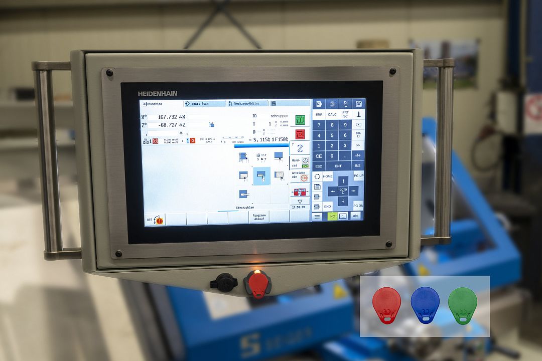Heidenhain 620 manual control with 3 optional expansion stages. Robust industry-standard touchscreen 
